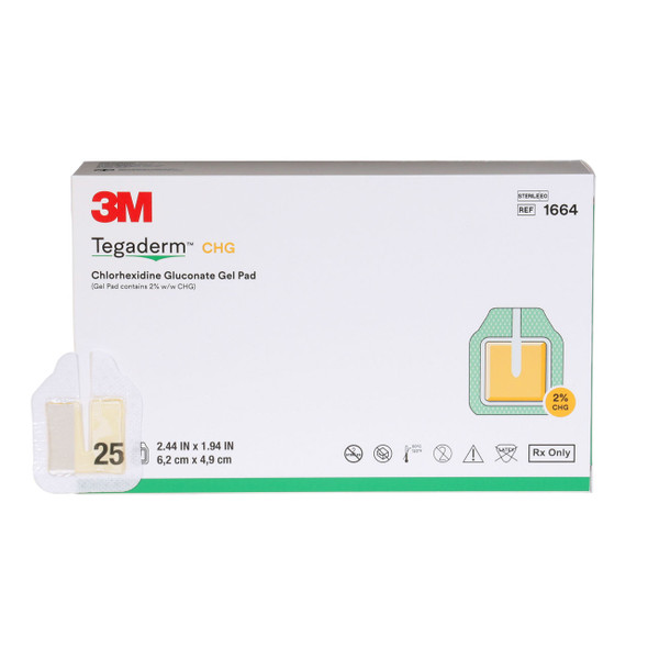 Solventum 3m Tegaderm CHG Chlorhexidine Gluconate Gel Pad – 1.94 in x 2.44in, Antimicrobial