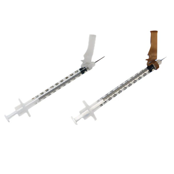 ICU Medical Hypodermic Needle-Pro Edge Safety Device Fixed Needle TB Syringe – 2 Gauge / Length Options