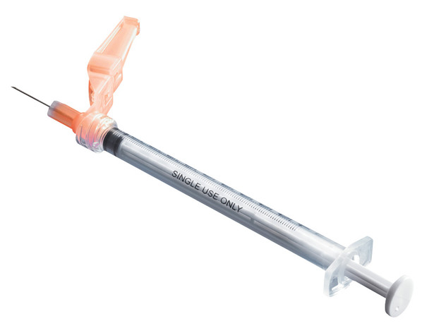 ICU Medical Insulin Syringe with Needle-Pro Edge Safety Hypodermic Needle – 2 Gauge / Length Options