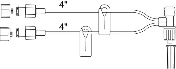 ICU Medical Ultra Small Bore Extension Sets – 3 Configuration Options, 50 per case, Removable Slide Clamp