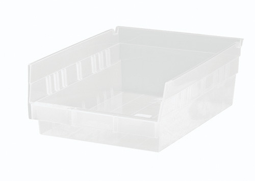 Quantum Medical Clear-View Economy Shelf Bin – 11-5/8" x 8-3/8" x 4", Polypropylene, 20/ctn