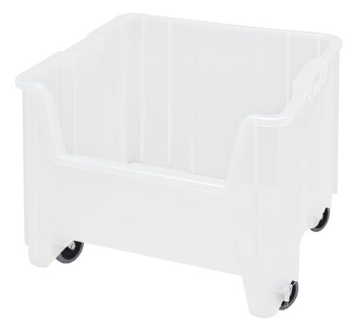 Quantum Medical Clear-View Mobile Giant Stack Container – 17-1/2" x 16-1/2" x 12-1/2" (with casters 13-1/2"H)
