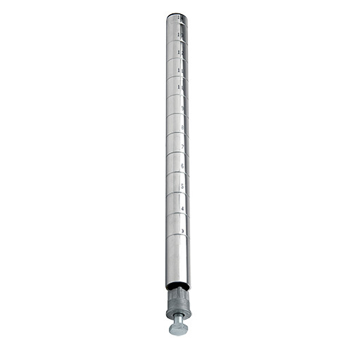 Quantum Medical Chrome Shelving Post – Carbon Steel, 1 X 86" Post, For Organized Storage, For Organized