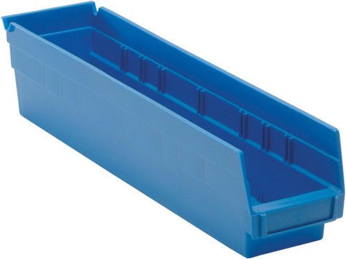 Quantum Medical Economy Shelf Bin – Qsb103, 17-7/8" x 4-1/8" x 4", Injection Molded Polypropylene Material