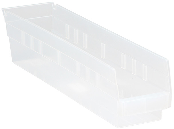 Quantum Medical Economy Shelf Bin – Qsb103, 17-7/8" x 4-1/8" x 4", Injection Molded Polypropylene Material