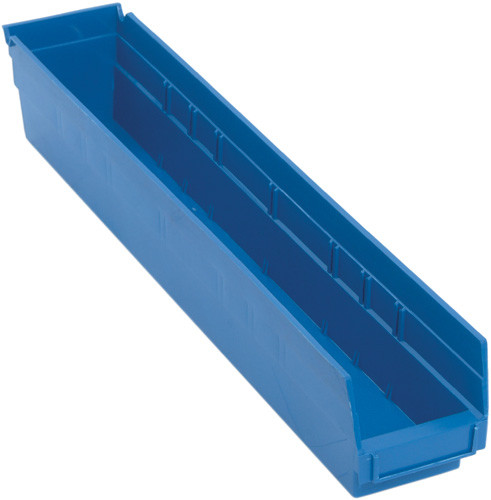Quantum Medical Economy Shelf Bin – Qsb105, 23-5/8" x 4-1/8" x 4", Injection Molded Polypropylene Material