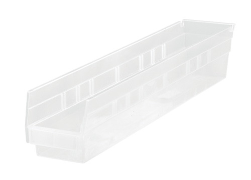 Quantum Medical Economy Shelf Bin – Qsb105, 23-5/8" x 4-1/8" x 4", Injection Molded Polypropylene Material
