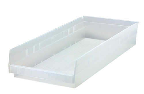 Quantum Medical Economy Shelf Bin – Qsb116, 23-5/8" x 11-1/8" x 4", Injection Molded Polypropylene Material