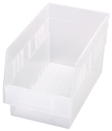 Quantum Medical Store-More 6" Shelf Bin – Qsb202, 11-5/8" x 6-5/8" x 6", Tough Polypropylene