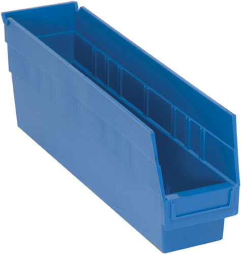 Quantum Medical Store-More 6" Shelf Bin – Qsb203, 17-7/8" x 4-1/8" x 6", Durable Polypropylene Plastic