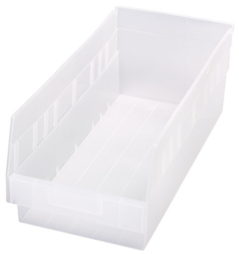 Quantum Medical Store-More 6" Shelf Bin – Qsb208, 17-7/8" x 8-3/8" x 6", Polypropylene, 3 Color Options