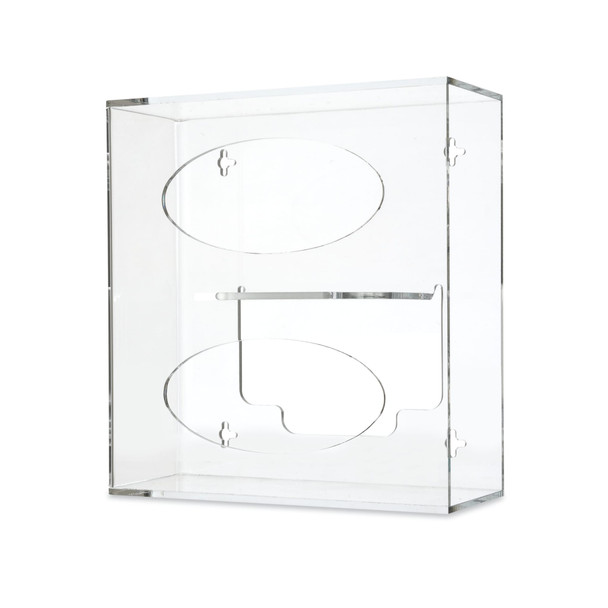 MarketLab Antimicrobial Acrylic Side-Loading Glove Box Dispensers, Triple, for Exam Glove Dispensing