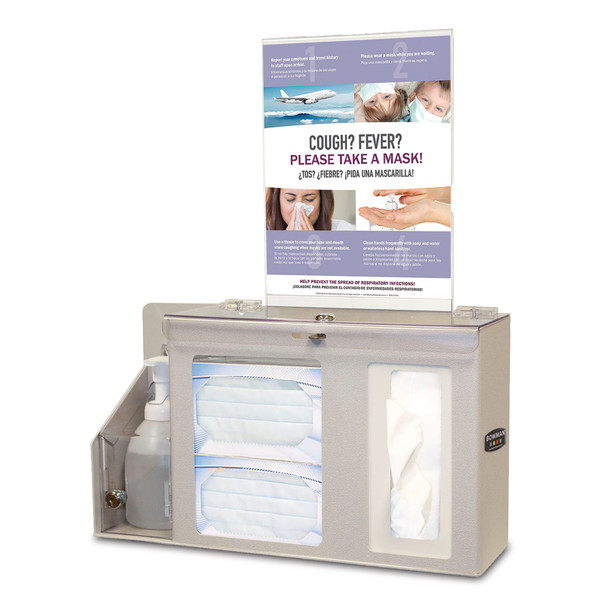 MarketLab Bowman ABS Double Lock Hygiene Station – 2 Configuration Options, 18.5 x 17 x 57.44 in