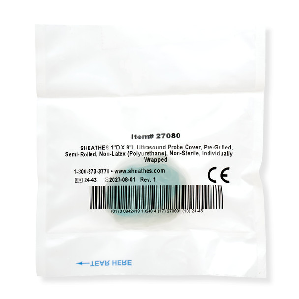 MarketLab Pre-Gelled Ultrasound Probe Covers with and without Debris Shield – 4 Configuration Options