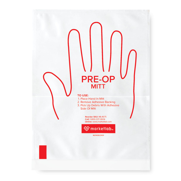 MarketLab Pre-Op Surgical Mitt • One Size Fits Most – 100 per Pack, Restraints, Patient Safety