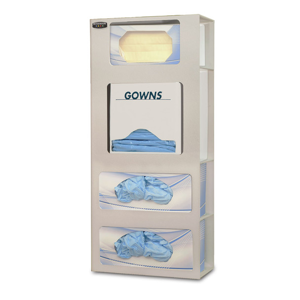 MarketLab Bowman ABS Triple Facemask and Single Face Shield Dispenser – Surgical Masks, For Infection Control
