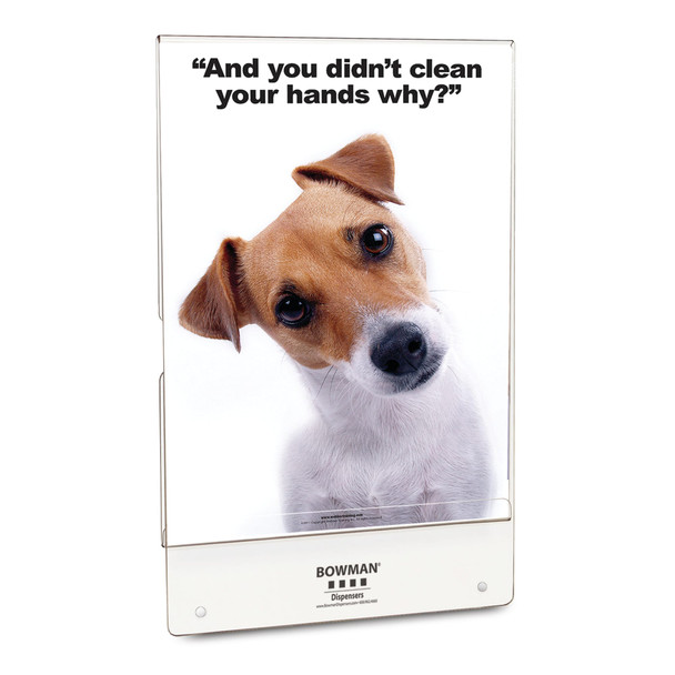 MarketLab Bowman PETG Sign Holders for Hygiene Centers – 2 Configuration Options, 8.63 x 0.33 x 13.79 in