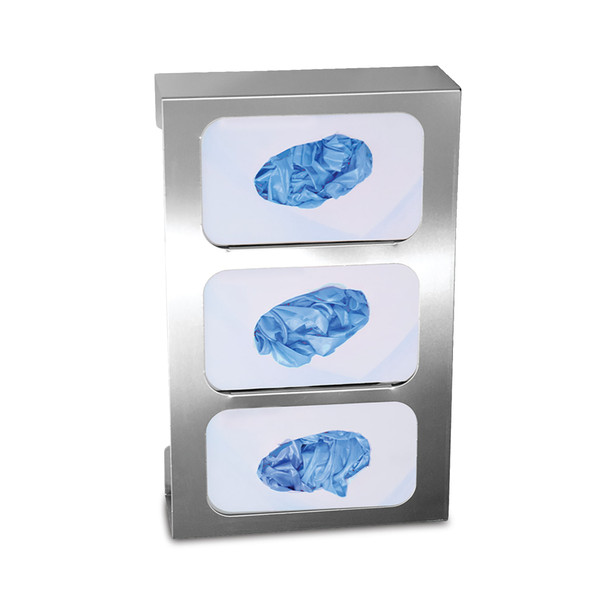 MarketLab Bowman Stainless Steel Glove Box Dispensers, with Dividers – 3 Size Options, Double