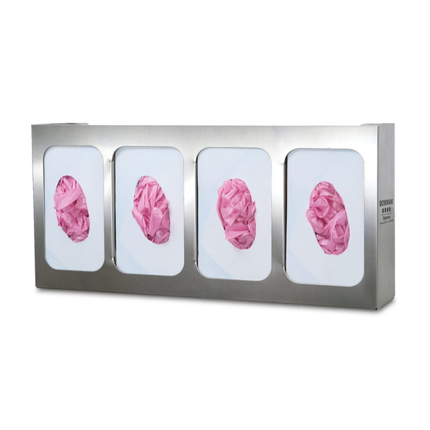 MarketLab Bowman Stainless Steel Glove Box Dispensers, with Dividers – 3 Size Options, Double