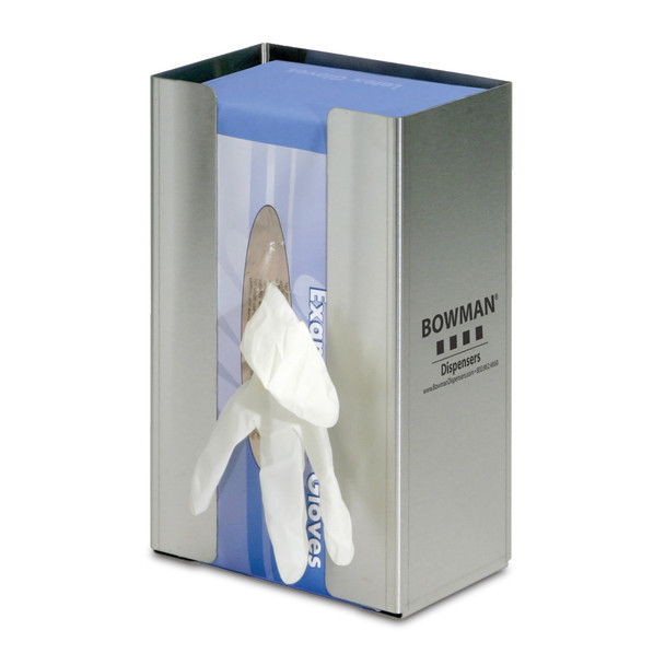 MarketLab Bowman Stainless Steel Large Single Glove Box Dispenser – Glove Dispensers, Exam Gloves
