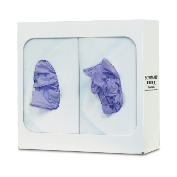 MarketLab Bowman Steel Basic Glove Box Dispenser – 4 Size Options, Single, White, 5.6 x 3.8 x 9.96 in