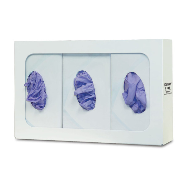 MarketLab Bowman Steel Basic Glove Box Dispenser – 4 Size Options, Single, White, 5.6 x 3.8 x 9.96 in