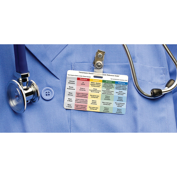MarketLab Bowman Transmission Based Precautions Badge Card – 2 Configuration Options, 3.38 x 0.06 x 2.25 in