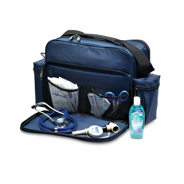 MarketLab Hopkins Original Home Health Shoulder Bag – 2 Configuration Options, Black, Medical & Nursing Bags