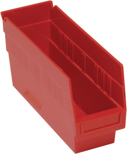 Quantum Medical Store-More 6" Shelf Bin – Qsb201, 11-5/8" x 4-1/8" x 6", Durable Polypropylene