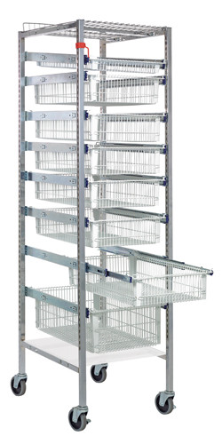 Quantum Medical Starter Unit with Wire Baskets – 1/2" x 75", For Organized Storage of Supplies and Equipment