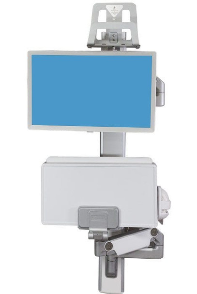 Capsa Healthcare Keyboard Arm – 1 ea, Vesa Accessory Rail Mount with 19" Rail with Handle, For Bedside