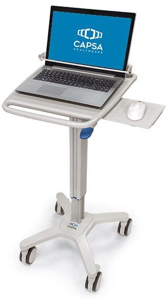 Capsa Healthcare SlimCart Laptop Holder – 1 ea, Footprint: 15.35″, For Medication Rounds, Cart Accessory