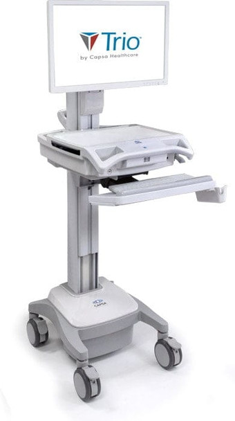 Capsa Healthcare Trio NP Computing Workstation – 1 ea, Wire Basket 7.2”h X 14" W X 5.6" D, For Medication
