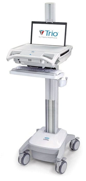 Capsa Healthcare Trio NP Computing Workstation – 1 ea, Wire Basket 7.2”h X 14" W X 5.6" D, For Medication