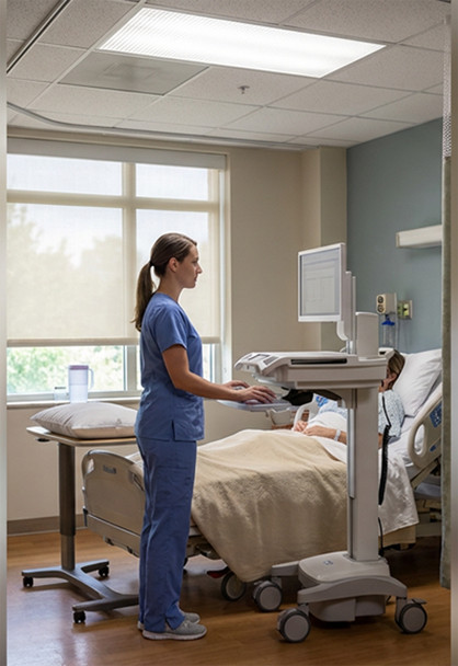 Capsa Healthcare Trio Work Surface-Notification Light – 1 ea, Wire Basket 7.2”h X 14" W X 5.6" D