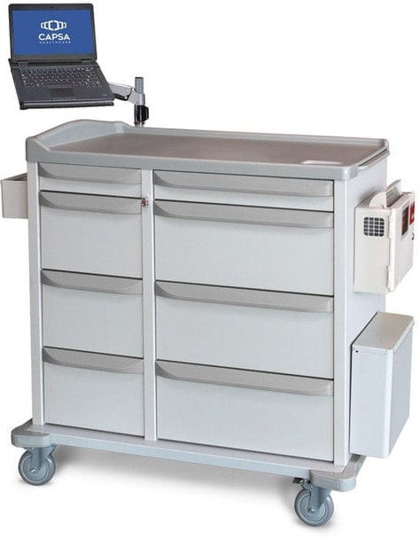 Capsa Healthcare Assembled SlimCart – 2 Configuration Options, 1 ea, Medication Administration Process