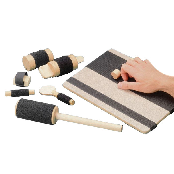 Performance Health E-Z Exer-Board – 9" x 13", 1 ea, Includes (6) Rollers and (1) Finger Block