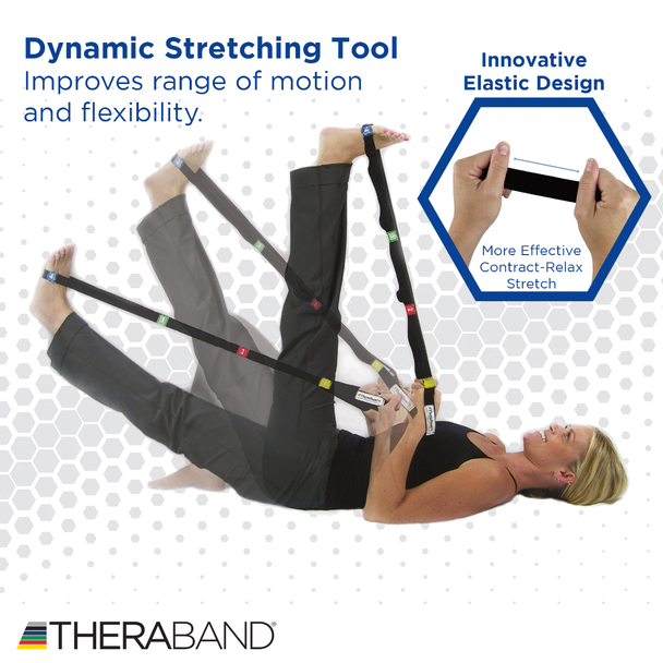 Performance Health Theraband Stretch Strap – 1 ea, Ideal for Runners, For Orthopedic Recovery