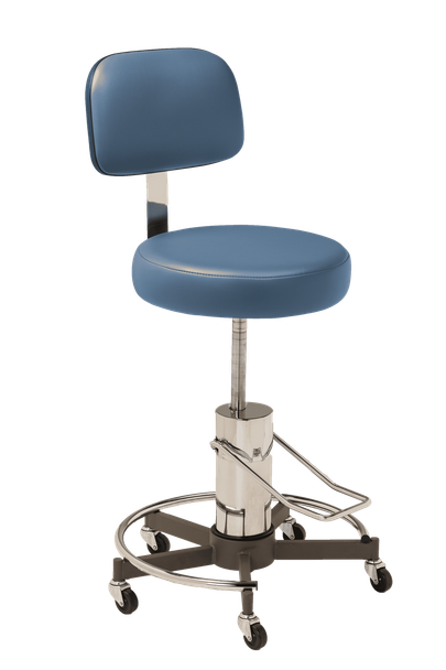 MTI 329 Stool – Hydraulic Pump with Ergo Backrest, 350 lbs. Capacity, For Exam and Procedure Rooms