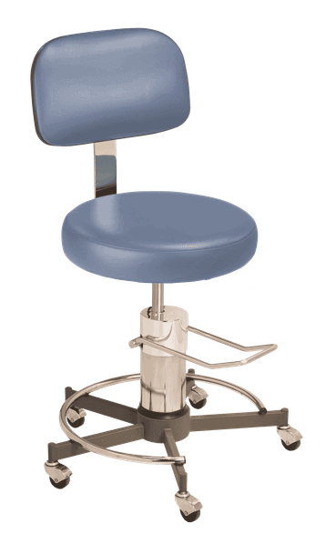 MTI 329 Stool – Hydraulic Pump with Ergo Backrest, 350 lbs. Capacity, For Exam and Procedure Rooms