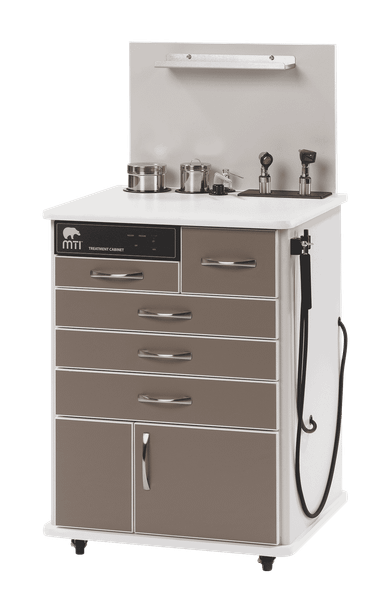 MTI TC100AS Cabinet – Sit-down, Standard Configuration 1, For Exam and Treatment Rooms, OEM Equipment for