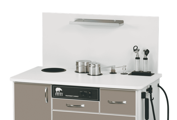MTI TC100CS Cabinet – Sit-down with Side Storage, Standard Configuration 1, For Exam and Treatment Rooms