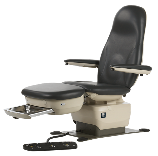 MTI 528 Podiatry Chair – 725 lbs. Patient Capacity, Power Lift with Coordinated Leg Rest, For Exam and