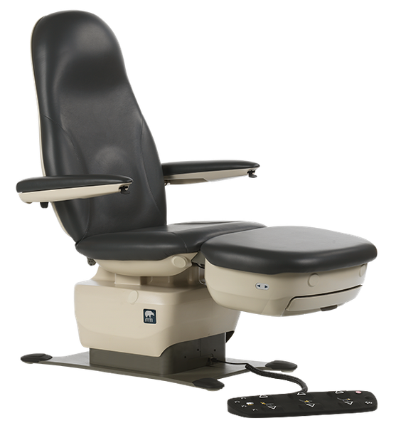 MTI 528 Podiatry Chair – 725 lbs. Patient Capacity, Power Lift with Coordinated Leg Rest, For Exam and
