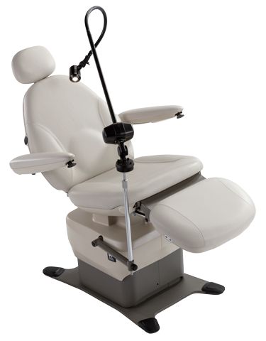 MTI 550 Podiatry Chair – ADA Compliant, 725 lbs. Patient Capacity, Mobile Podiatry and Wound Care Seating