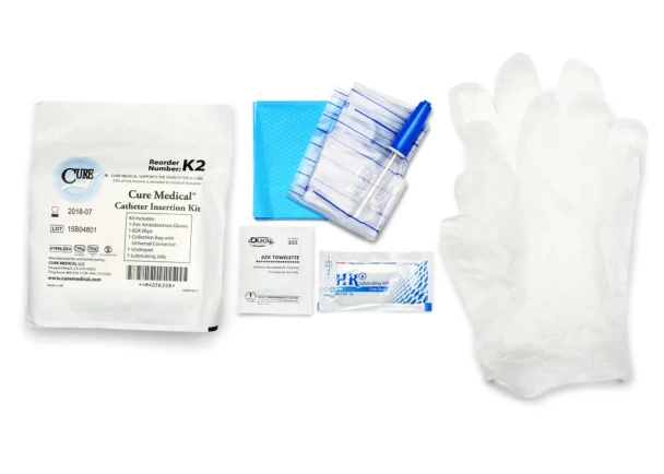 Convatec Cure Medical Catheter Insertion Kit – Boxes of 90 or 100, Sterile, For Intermittent Catheterization