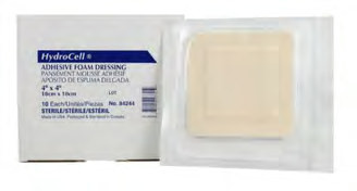 Gentell Sorbacell Foam Dressing – 4 in x 4 in Size, Boxes of 4 or 10, Sterile, Latex-Free, For Daily Use