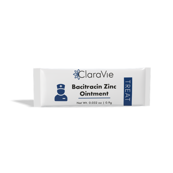 Gentell ClaraVie Bacitracin Zinc Ointment – Boxes of 72 or 288, Sterile, For Daily Skin Care