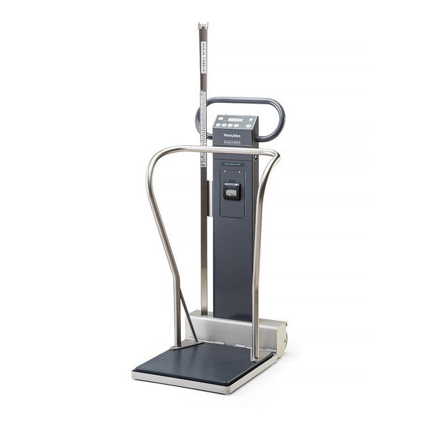 Scale-Tronix Mobile Stand-On Scale – Low-Profile, 880 lb Capacity & Cordless with Optional Handrail
