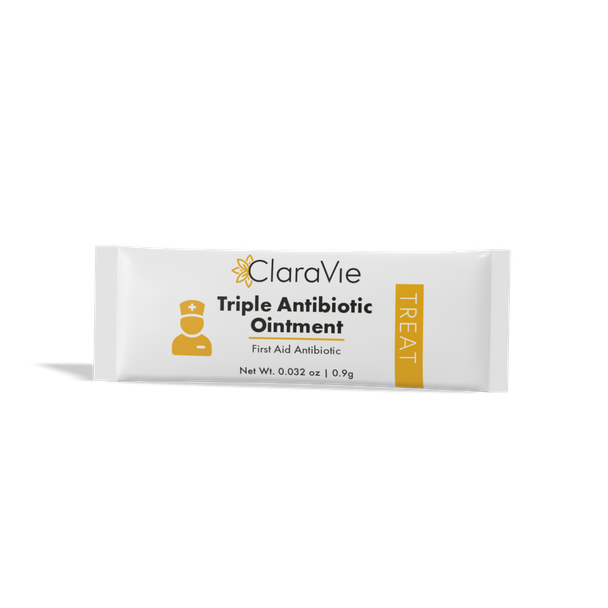 Gentell ClaraVie Triple Antibiotic Ointment – Boxes of 72 or 288, Sterile, For Daily Skin Care